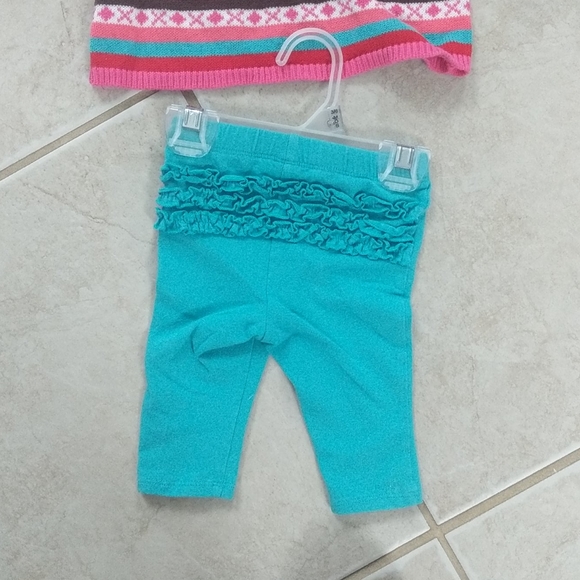 Girls 3-6m sweater dress set/ outfit, pink boots - Picture 6 of 6